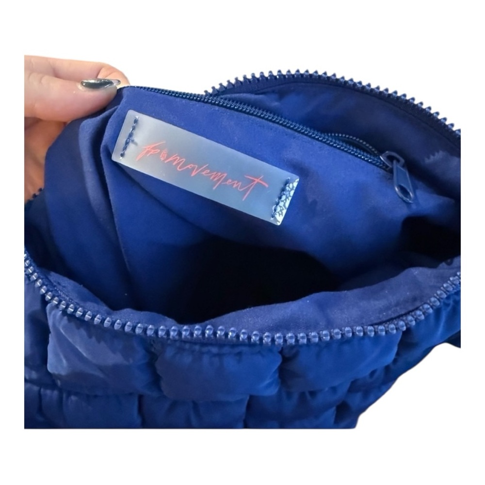 FP Movement Two Pieces Blue Quilted Crossbody/Shoulder Bag and matching Mini Bag - Picture 4 of 13